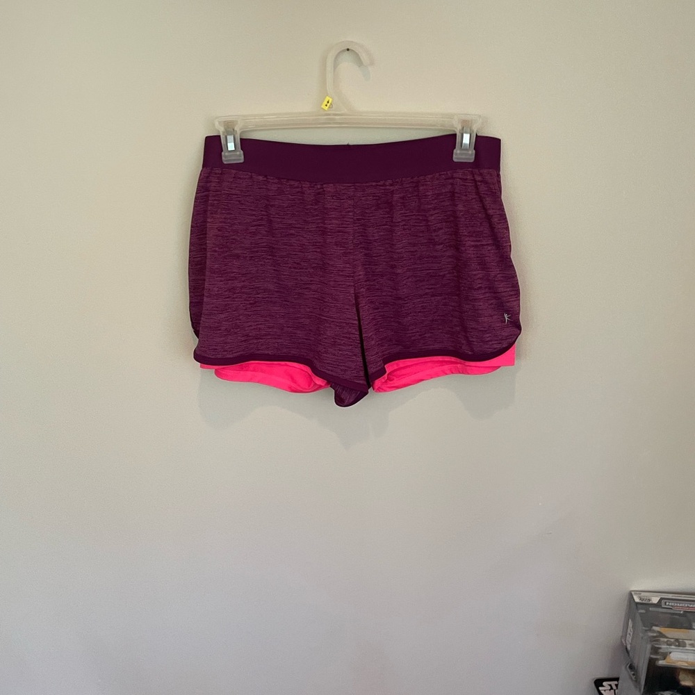 Danskin Now Women's Athletic Shorts in Purple and Pink